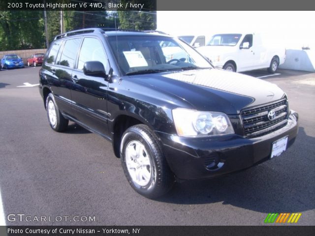 2003 Toyota Highlander V6 4WD in Black