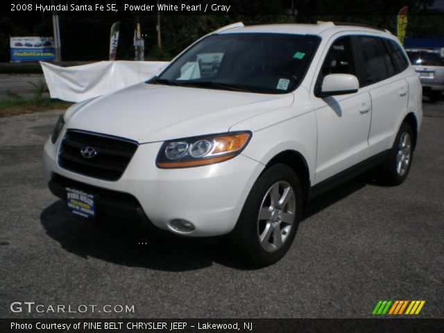 2008 Hyundai Santa Fe SE in Powder White Pearl