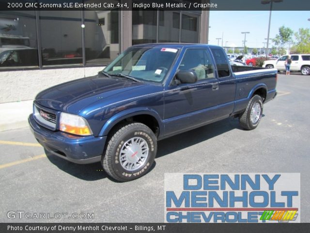 2000 GMC Sonoma SLE Extended Cab 4x4 in Indigo Blue Metallic