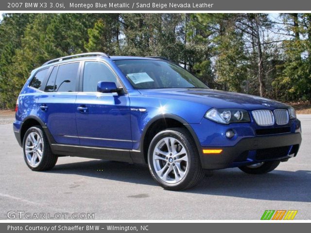 2007 BMW X3 3.0si in Montego Blue Metallic