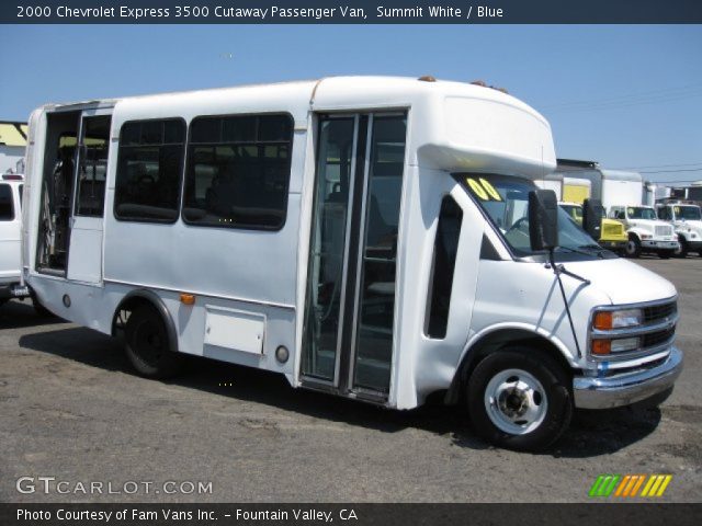 2000 Chevrolet Express 3500 Cutaway Passenger Van in Summit White
