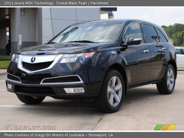 2011 Acura MDX Technology in Crystal Black Pearl