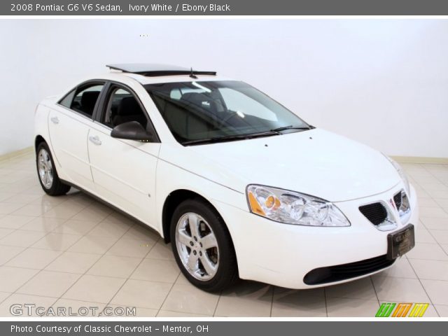 2008 Pontiac G6 V6 Sedan in Ivory White