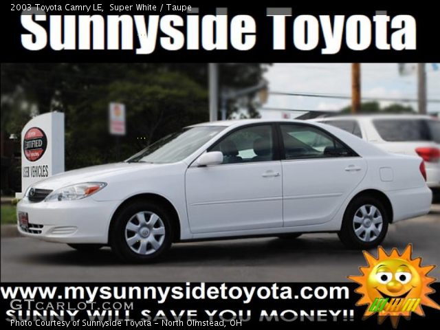 2003 Toyota Camry LE in Super White