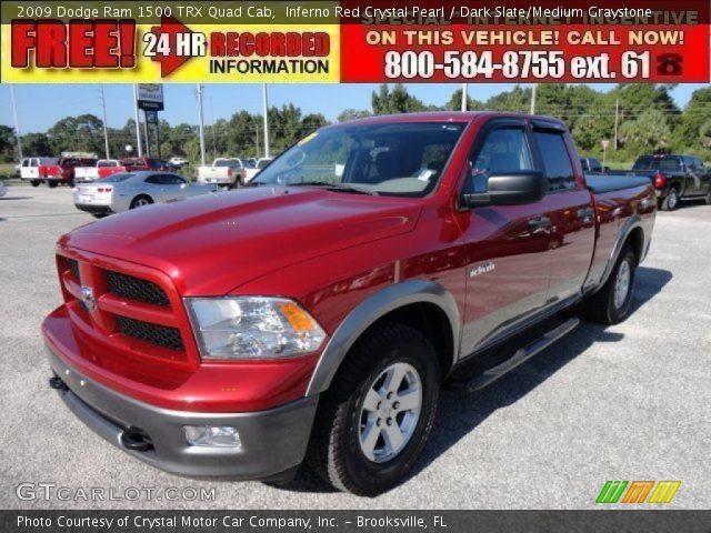 2009 Dodge Ram 1500 TRX Quad Cab in Inferno Red Crystal Pearl