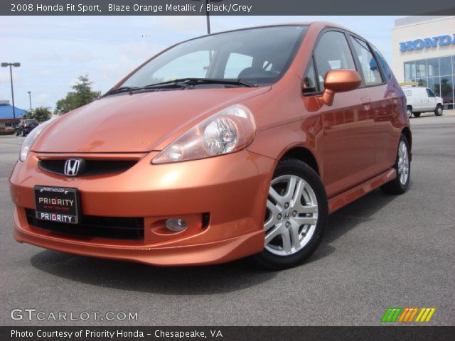 2008 Honda Fit Sport in Blaze Orange Metallic