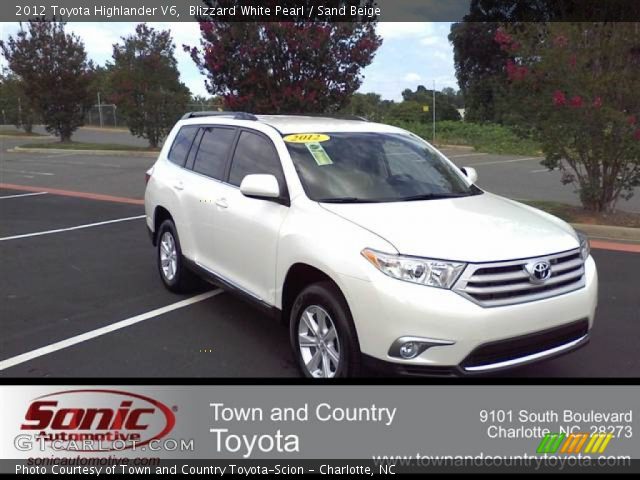 2012 Toyota Highlander V6 in Blizzard White Pearl
