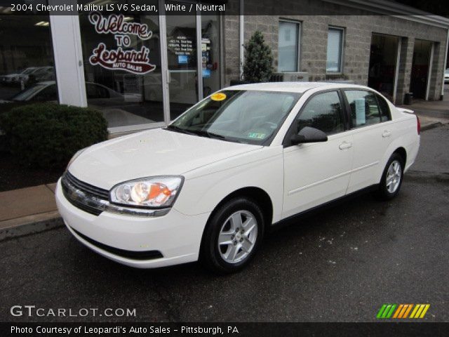 2004 Chevrolet Malibu LS V6 Sedan in White