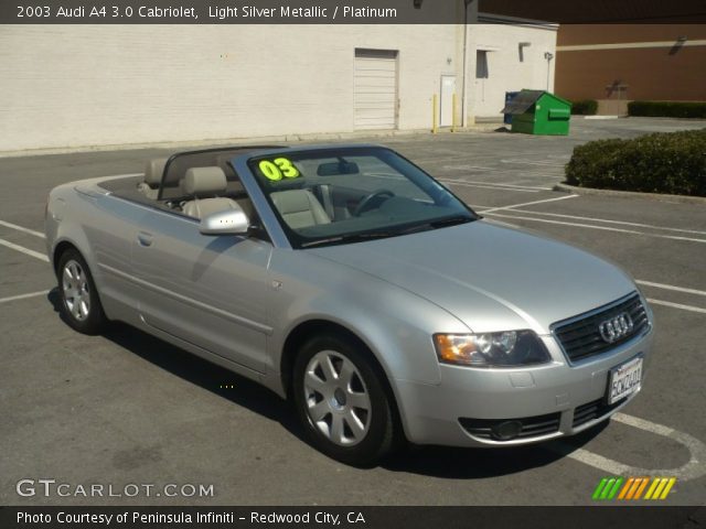 2003 Audi A4 3.0 Cabriolet in Light Silver Metallic