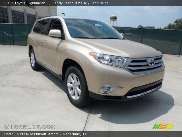 2012 Toyota Highlander SE in Sandy Beach Metallic
