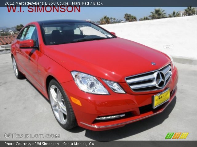 2012 Mercedes-Benz E 350 Coupe in Mars Red