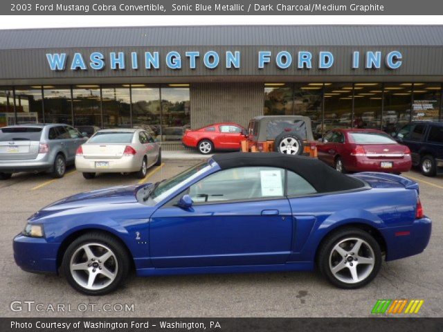 2003 Ford Mustang Cobra Convertible in Sonic Blue Metallic