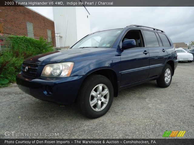 2003 Toyota Highlander V6 4WD in Indigo Ink Pearl