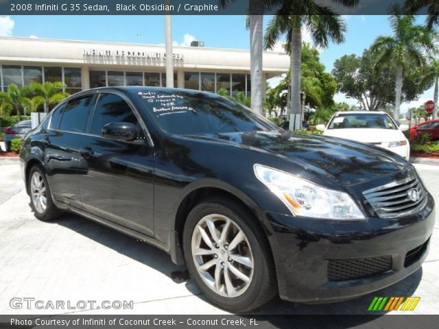 2008 Infiniti G 35 Sedan in Black Obsidian