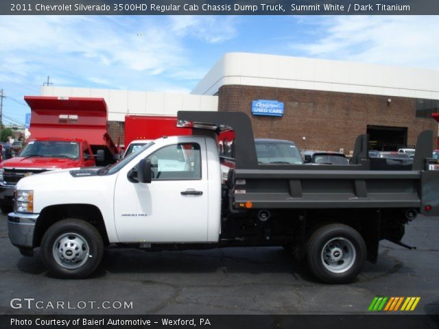 2011 Chevrolet Silverado 3500HD Regular Cab Chassis Dump Truck in Summit White