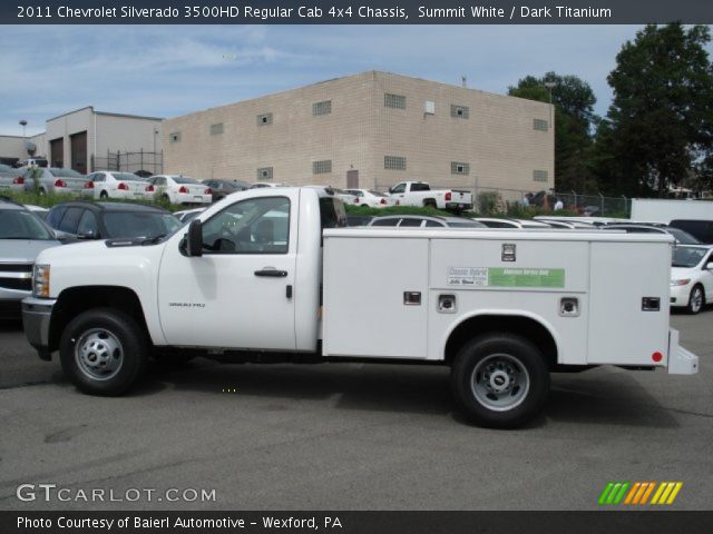 2011 Chevrolet Silverado 3500HD Regular Cab 4x4 Chassis in Summit White