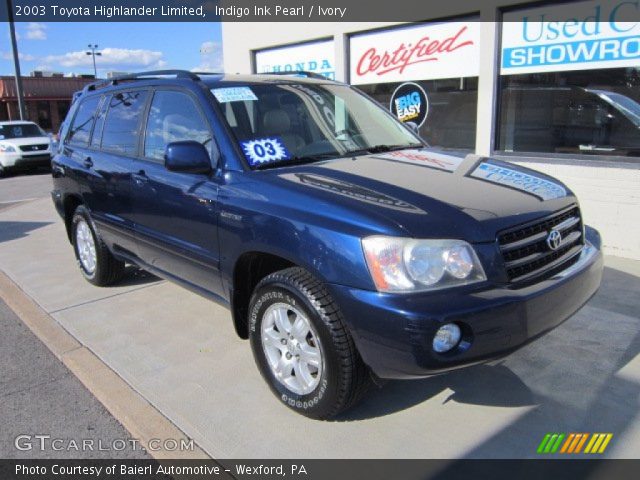 2003 Toyota Highlander Limited in Indigo Ink Pearl