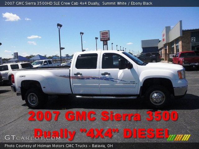 2007 GMC Sierra 3500HD SLE Crew Cab 4x4 Dually in Summit White