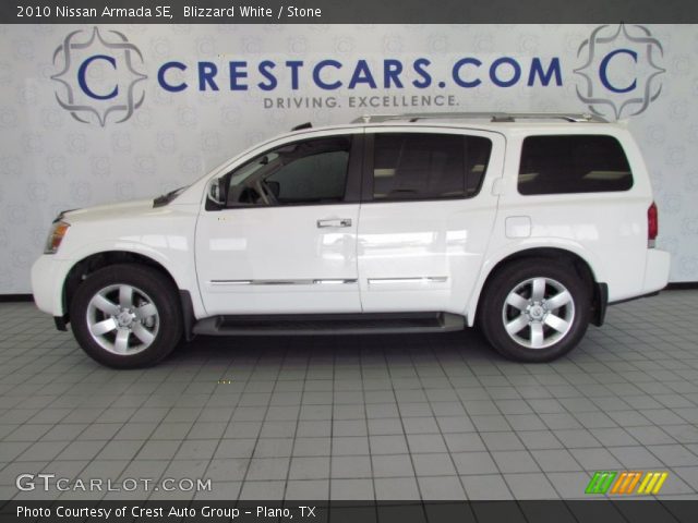 2010 Nissan Armada SE in Blizzard White