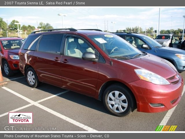 2007 Toyota Sienna LE in Salsa Red Pearl