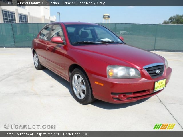 2004 Hyundai Elantra GLS Sedan in Crimson Dark Red