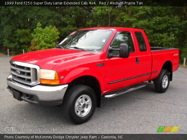 1999 Ford F250 Super Duty Lariat Extended Cab 4x4 in Red
