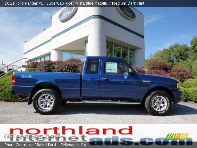 2011 Ford Ranger XLT SuperCab 4x4 in Vista Blue Metallic
