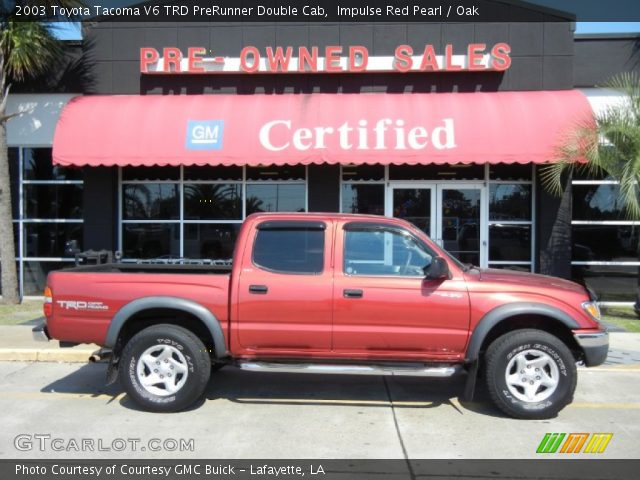 2003 Toyota Tacoma V6 TRD PreRunner Double Cab in Impulse Red Pearl