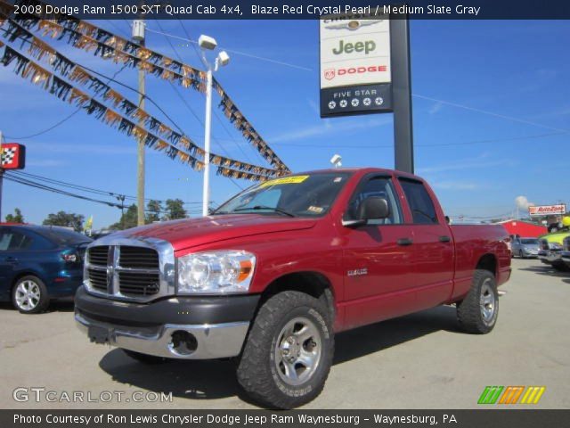 2008 Dodge Ram 1500 SXT Quad Cab 4x4 in Blaze Red Crystal Pearl