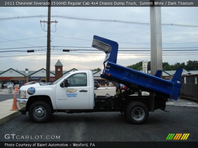 2011 Chevrolet Silverado 3500HD Regular Cab 4x4 Chassis Dump Truck in Summit White