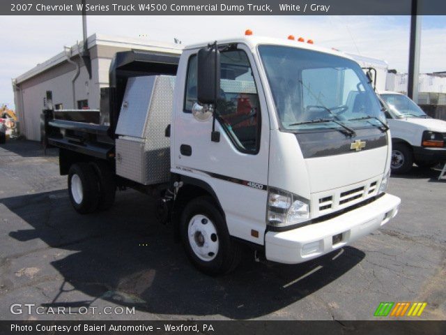 2007 Chevrolet W Series Truck W4500 Commercial Dump Truck in White