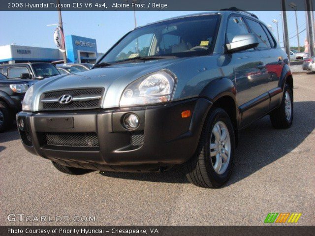 2006 Hyundai Tucson GLS V6 4x4 in Alpine Frost