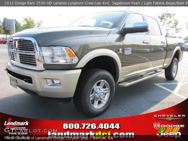 2012 Dodge Ram 2500 HD Laramie Longhorn Crew Cab 4x4 in Sagebrush Pearl