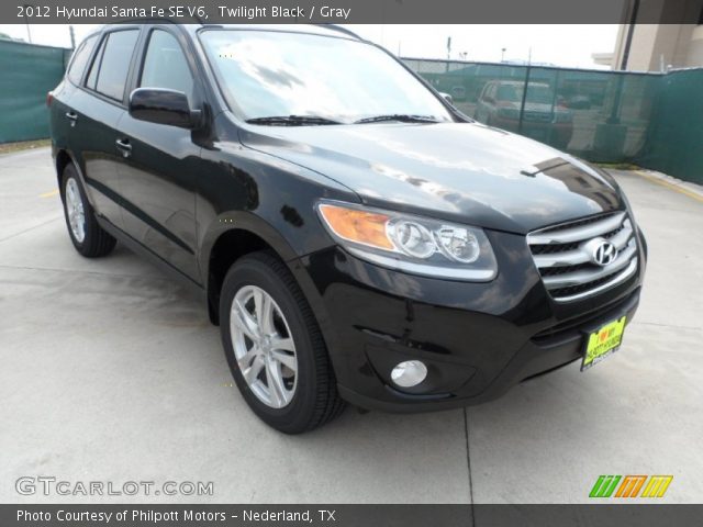 2012 Hyundai Santa Fe SE V6 in Twilight Black