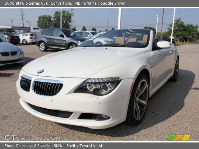 2008 BMW 6 Series 650i Convertible in Alpine White