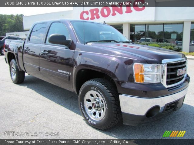 2008 GMC Sierra 1500 SL Crew Cab 4x4 in Dark Crimson Metallic