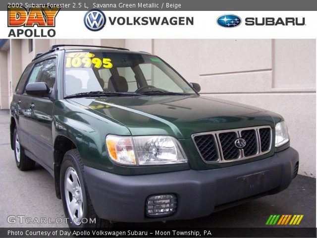 2002 Subaru Forester 2.5 L in Savanna Green Metallic