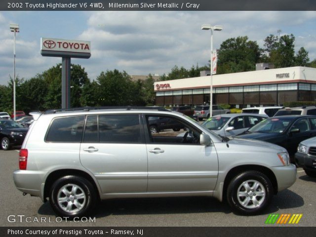 2002 Toyota Highlander V6 4WD in Millennium Silver Metallic