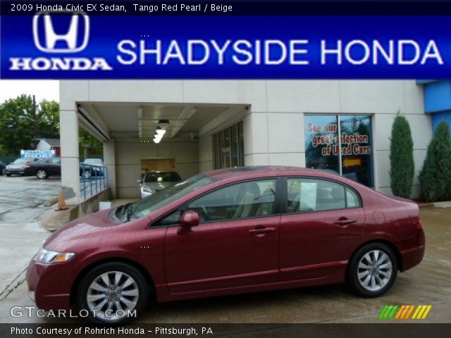 2009 Honda Civic EX Sedan in Tango Red Pearl