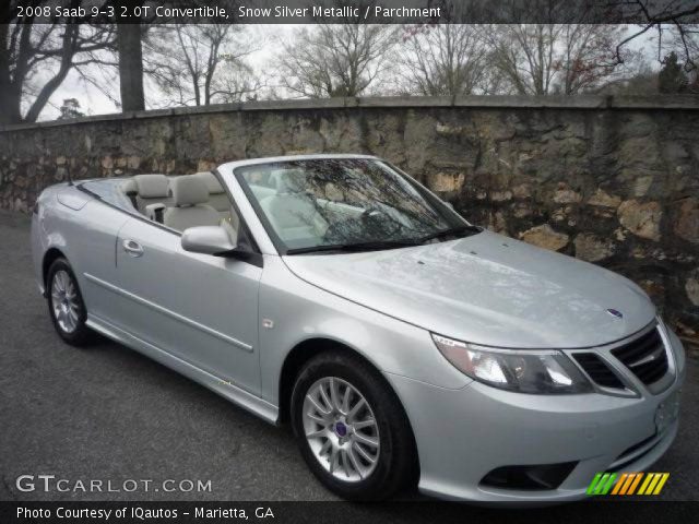 2008 Saab 9-3 2.0T Convertible in Snow Silver Metallic