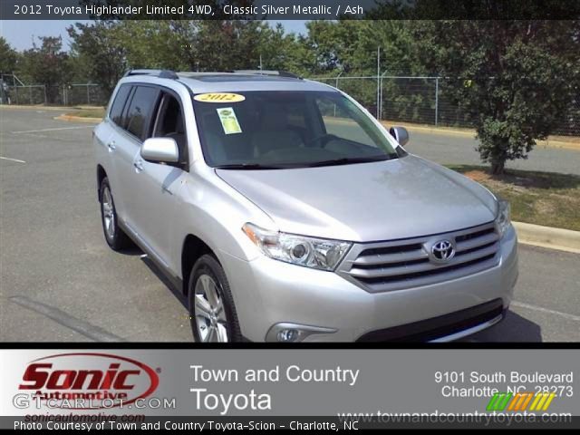 2012 Toyota Highlander Limited 4WD in Classic Silver Metallic