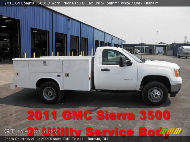 2011 GMC Sierra 3500HD Work Truck Regular Cab Utility in Summit White