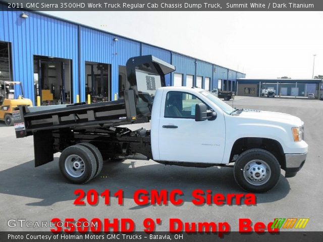 2011 GMC Sierra 3500HD Work Truck Regular Cab Chassis Dump Truck in Summit White