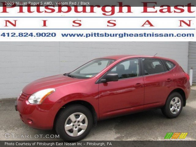 2009 Nissan Rogue S AWD in Venom Red