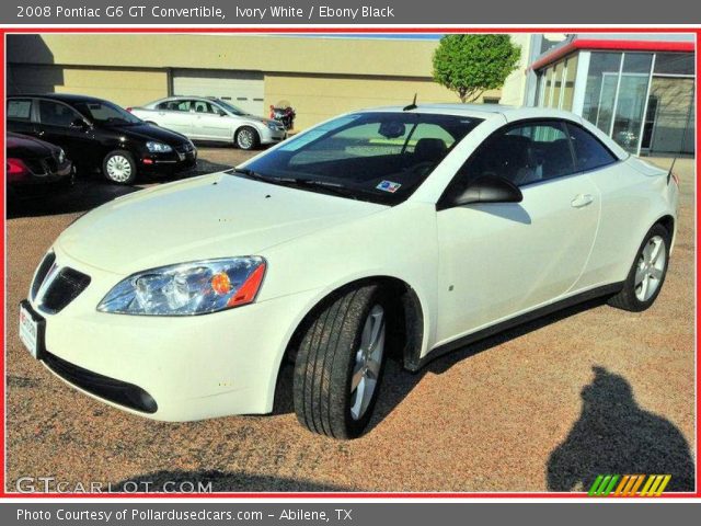 2008 Pontiac G6 GT Convertible in Ivory White