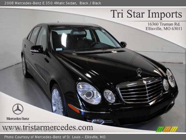 2008 Mercedes-Benz E 350 4Matic Sedan in Black