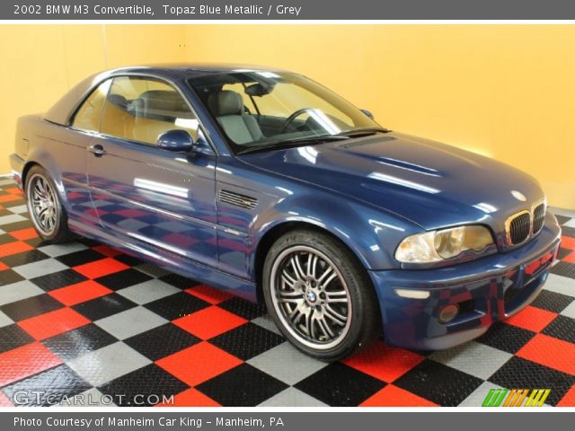 2002 BMW M3 Convertible in Topaz Blue Metallic