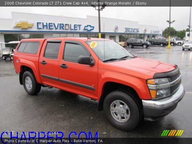 2008 Chevrolet Colorado LT Z71 Crew Cab 4x4 in Inferno Orange Metallic