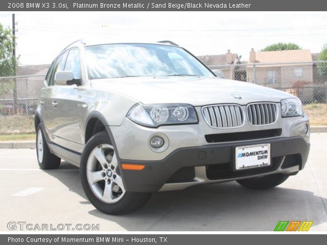 2008 BMW X3 3.0si in Platinum Bronze Metallic