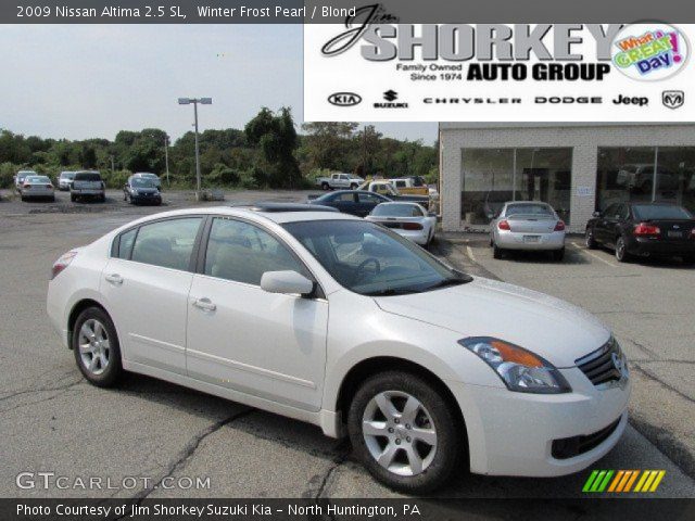 2009 Nissan Altima 2.5 SL in Winter Frost Pearl